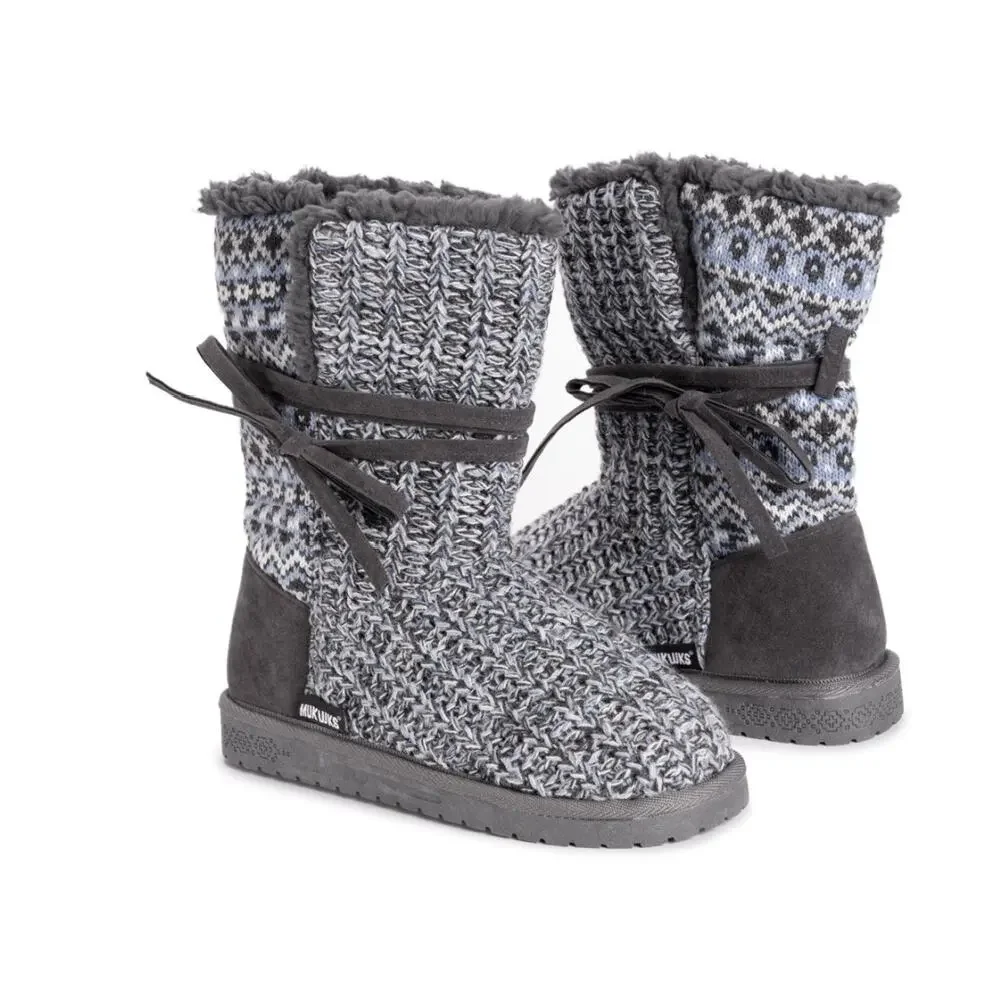 Essentials by MUK LUKS Heather Gray Clementine Women's Winter Boots